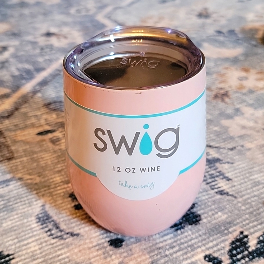 Swig 12 Oz Stemless Rose Insulated Wine Cup